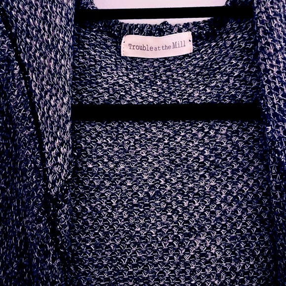 Cozy Knit Women's Open Knit Cardigan Sweater - Charcoal LIKE NEW - Picture 11 of 12